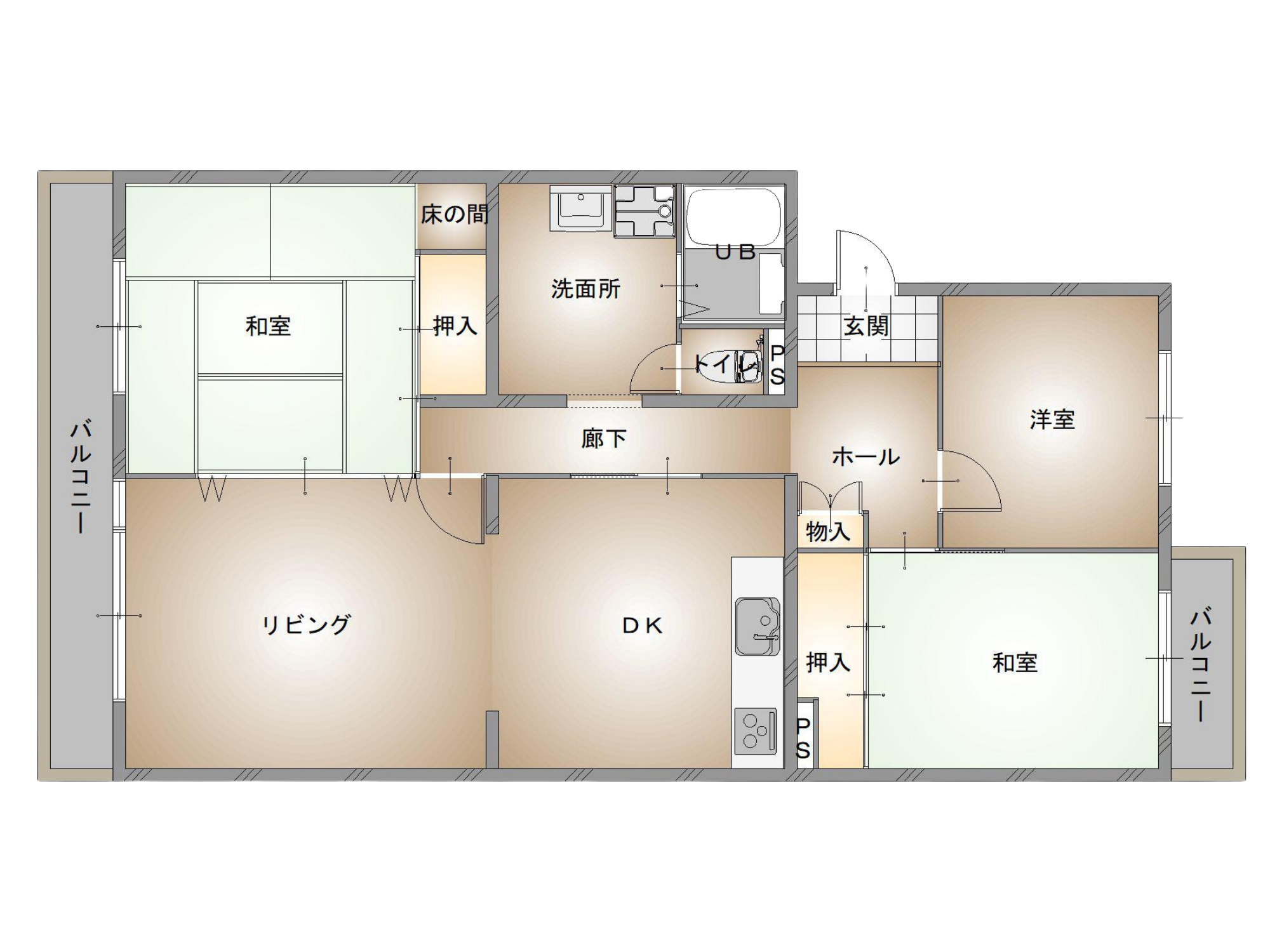マンションリノベーション後の間取り図