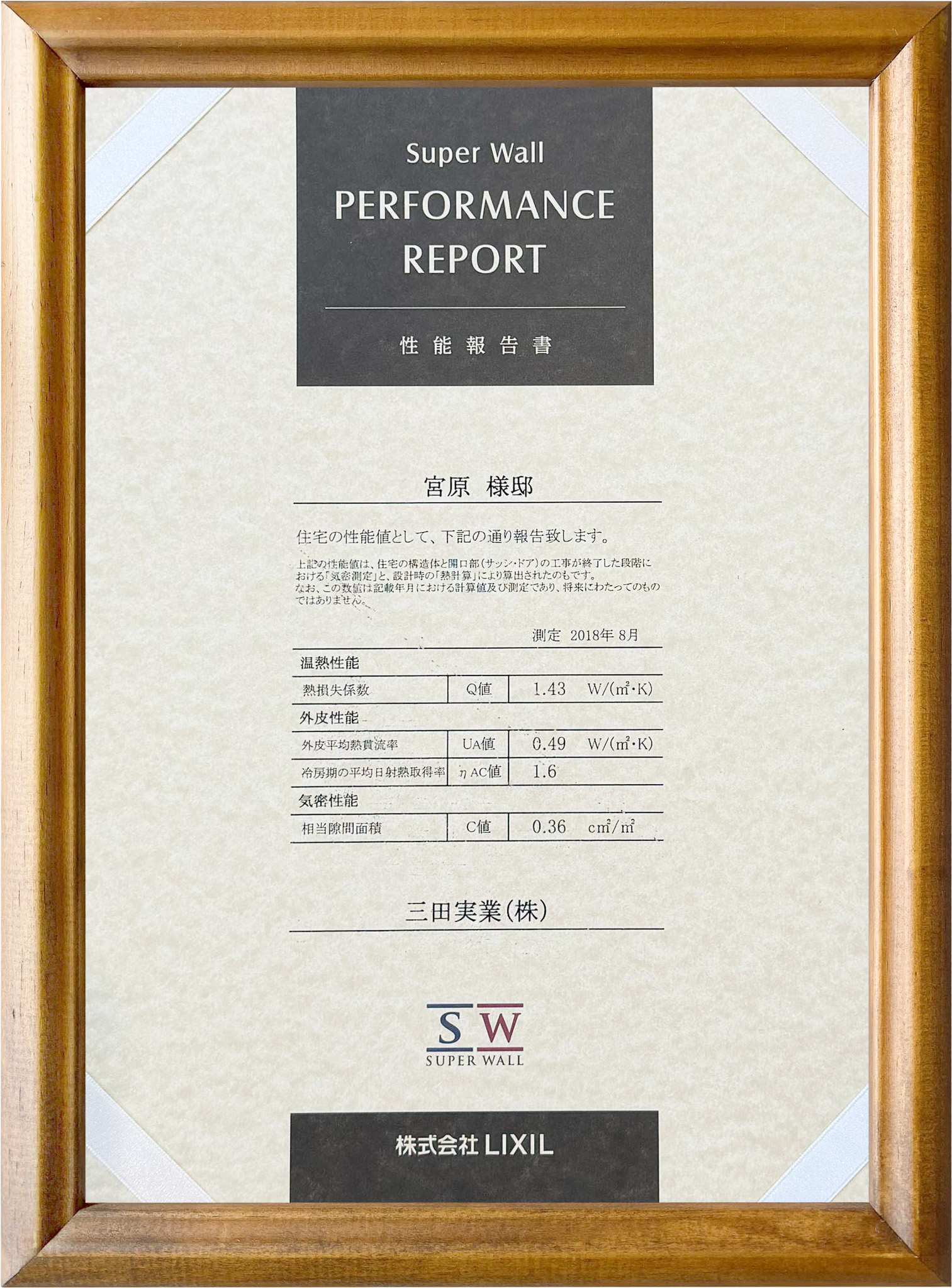 性能報告書